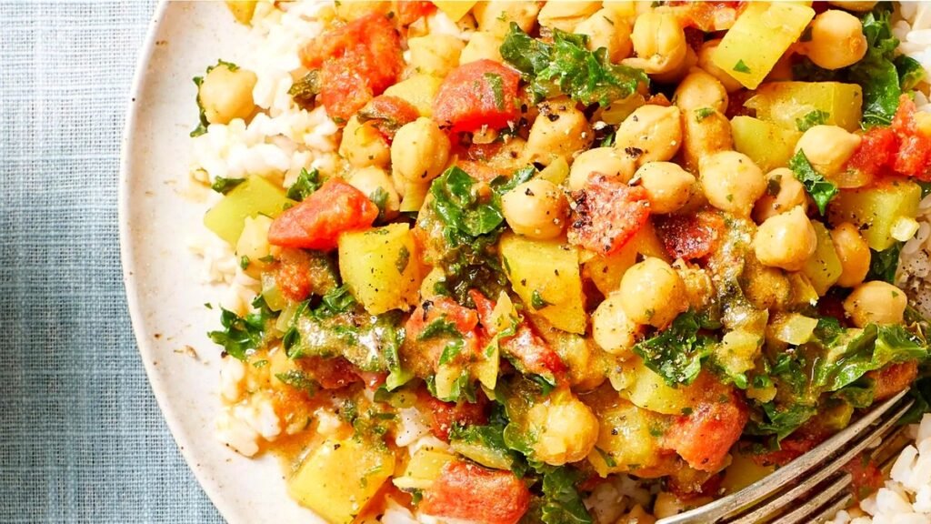Chickpea Curry Stew with Kale
